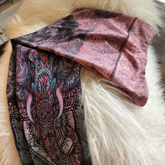 Evolution and Creation Yoga Leggings- Beautiful Elephant Design - Picture 3 of 8